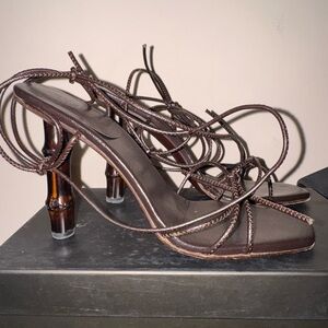 Gucci Black Strappy Heels